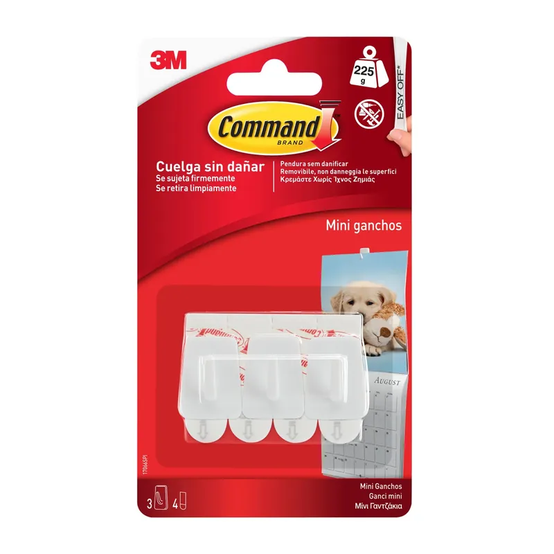 Ganci adesivi 3M Command™ X-Small in plastica bianchi Must-Have