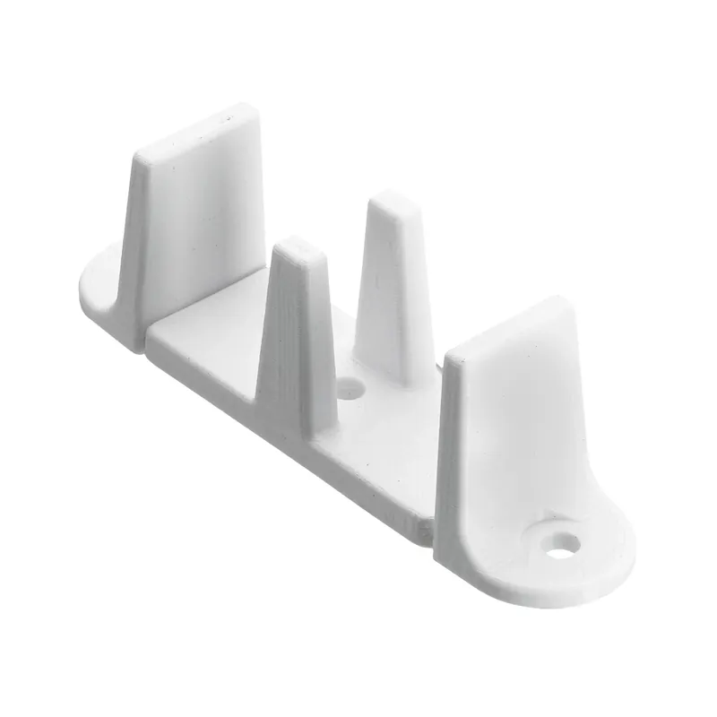 Beperkte Voorraad Guida per porta scorrevole a pavimento regolabile 3x9x2 cm bianca