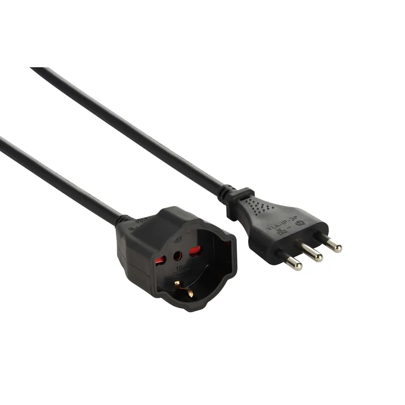 Flitsaanbieding Prolunga elettrica con spina 16 A 90° e presa tedesca 10/16 A 10 m