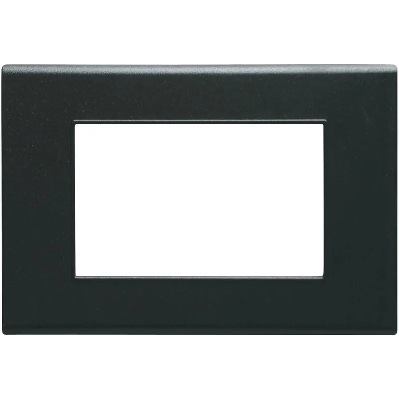 Placca Evolution Carrè Line per scatole rettangolari 3 moduli nero Tijdelijk Beschikbaar