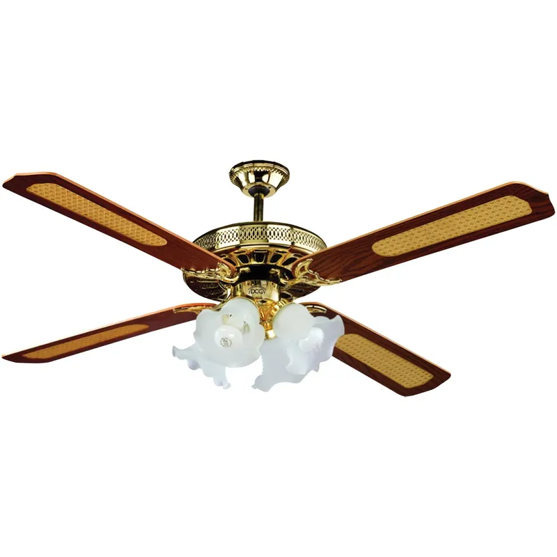 Ventilatore a soffitto 4 pale Ø 110 cm legno chiaro Dagaanbieding