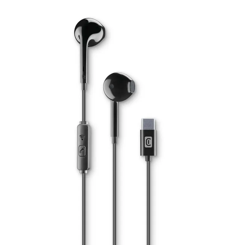 Rechtstreeks Van De Fabrikant Auricolari Filo Cellularline Capsule compatibili USB-C nero