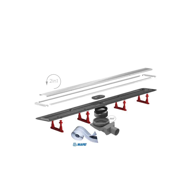 Canalina Doccia Cromata Reversibile/piastrellabile 450 mm Flitsaanbieding