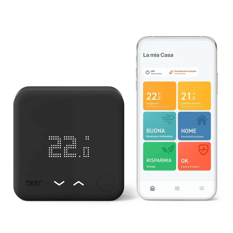 Kit Base Termostato Smart Home V3+ cablato Black edition Exclusieve Aanbieding
