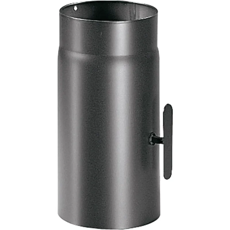 Nieuw Tubo 30 cm linea legna con valvola nero Ø 120