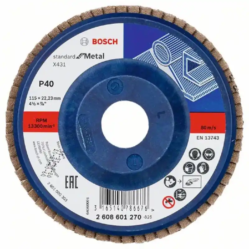 Disco lamellare Bosch X431 Standard for Metal versione dritta plastica Ø 115 mm Direct Verzonden