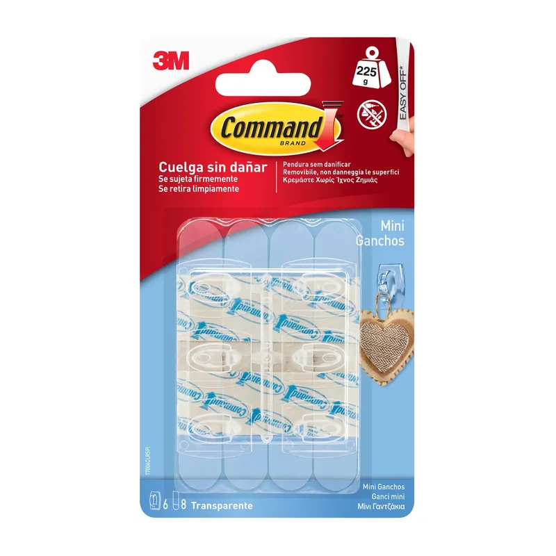 Aanbieding Ganci adesivi trasparenti 3M Command™ 6 pz