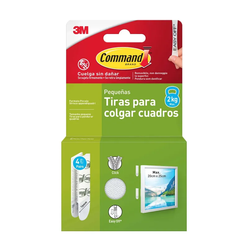 Strisce appendiquadri 3M Command™ Small bianche Beperkt Aanbod