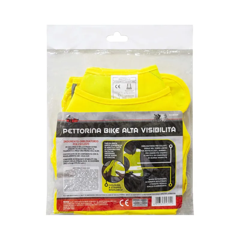 Merkproduct Pettorina catarifrangente da bici alta visibilità giallo tg. unica