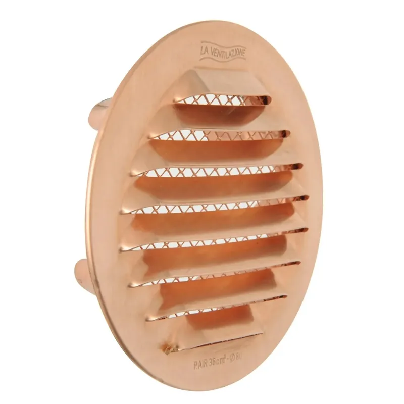 Griglia di aerazione tonda in rame da incasso per fori Ø 80 mm Shop Nu
