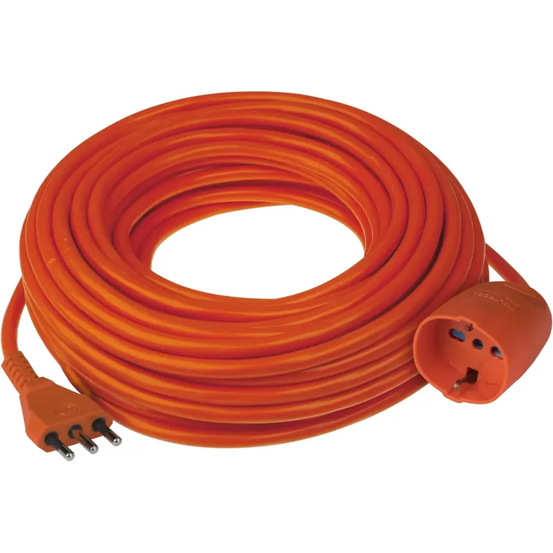 Shop Nu Prolunga con spina 16 A e presa pluristandard 10 m arancio