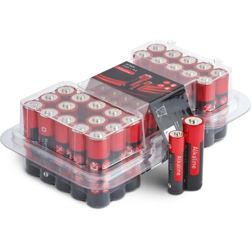 Set pile alcaline AAA e AA 50 pz Gratis Retour
