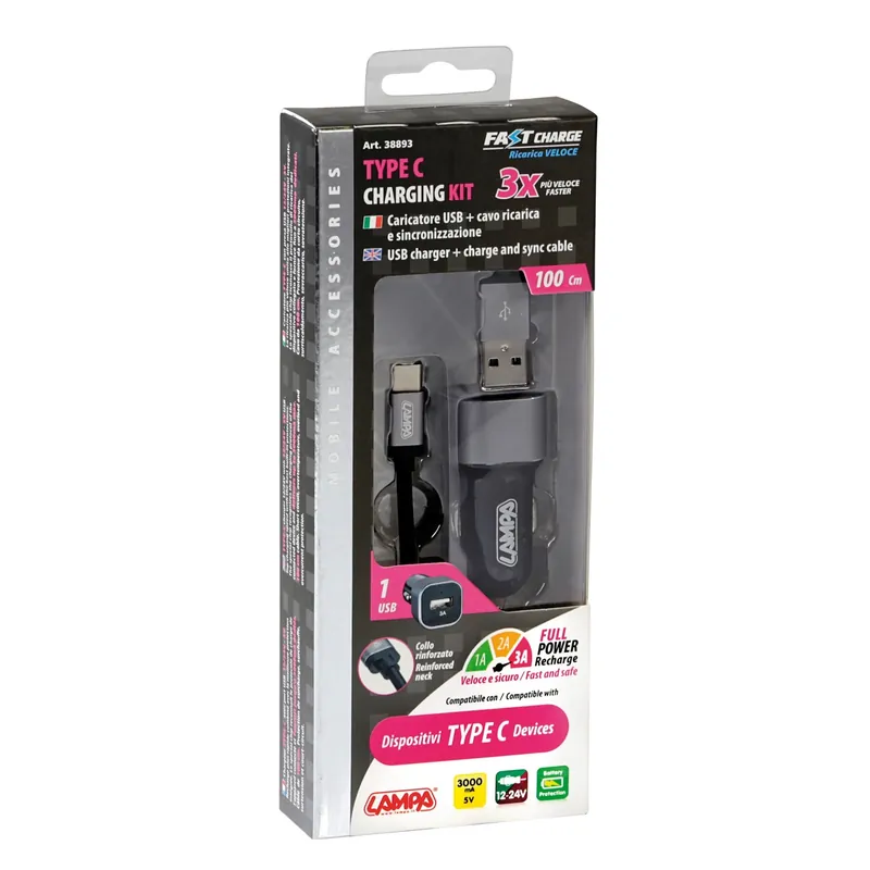 Caricatore Usb+Cavo dati e ricarica cm100 Koop Vandaag