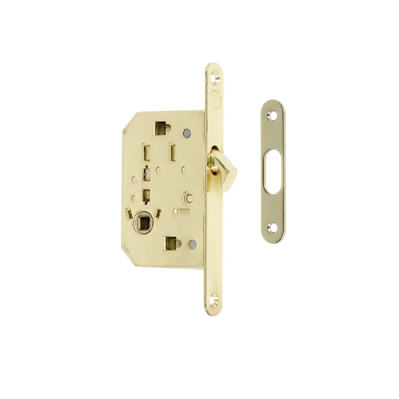 Serratura porte scorrevoli da infilare ottonato frontale tondo 16 mm Lage Prijs
