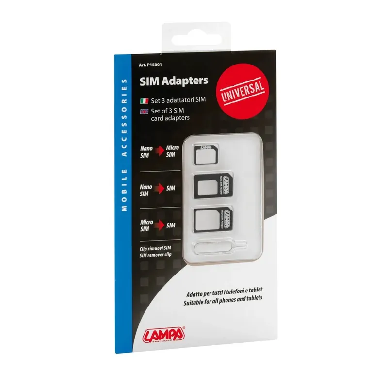 Sim Adapter, set 3 adattatori SIM Lage Kosten