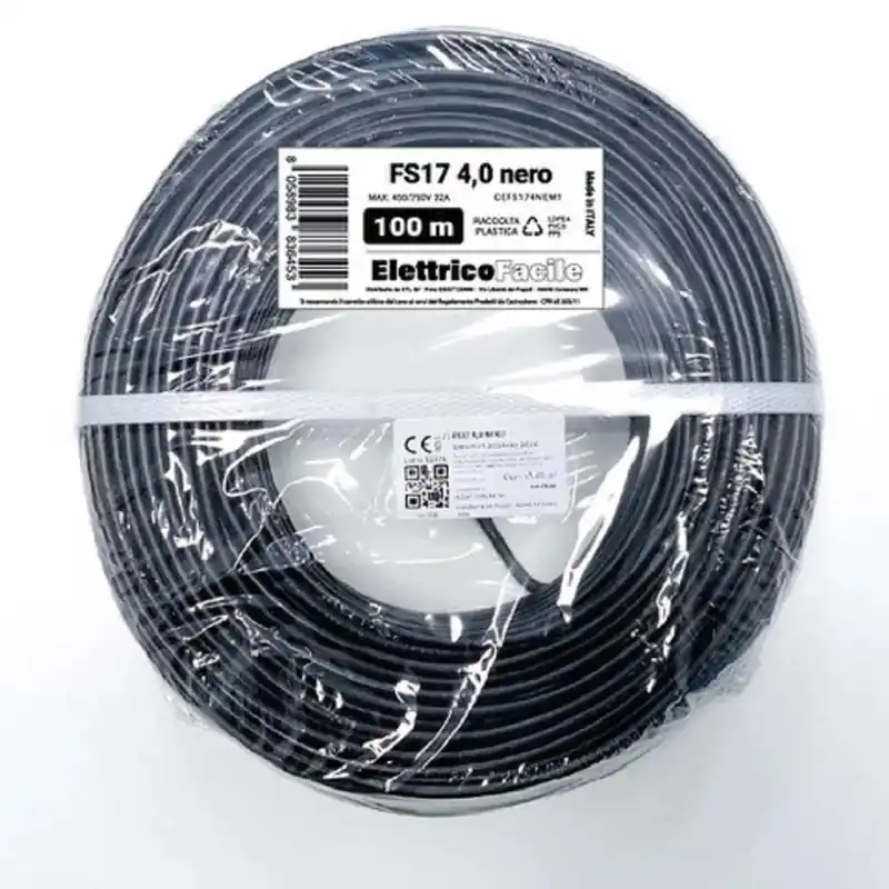 Merkproduct Cavo FS17 1x4 mm² 100 m in matassa nero