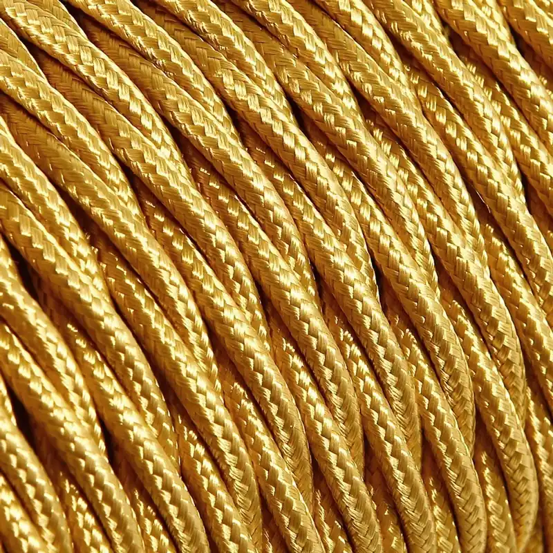 Cavo trecciato tessile FRRTX 3x1,5 mm² oro Direct Verzonden