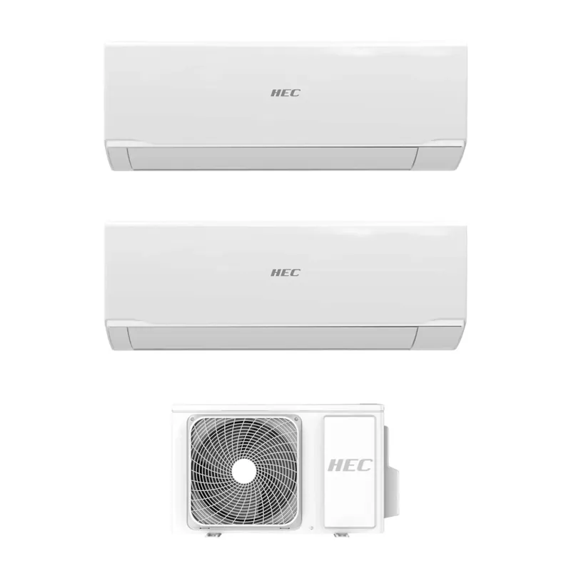 Climatizzatore fisso HEC dualsplit 9000+12000 BTU classe A++/A+ Exclusieve Aanbieding