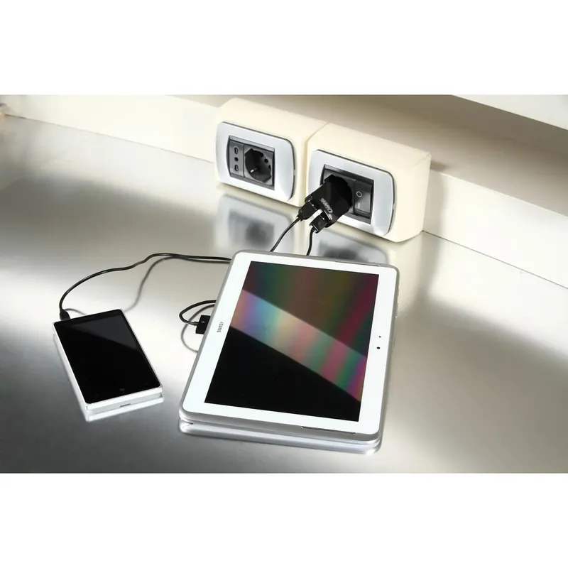 Home Charger, caricabatteria da rete con 2 porte Usb 2400mA Laatste Versie