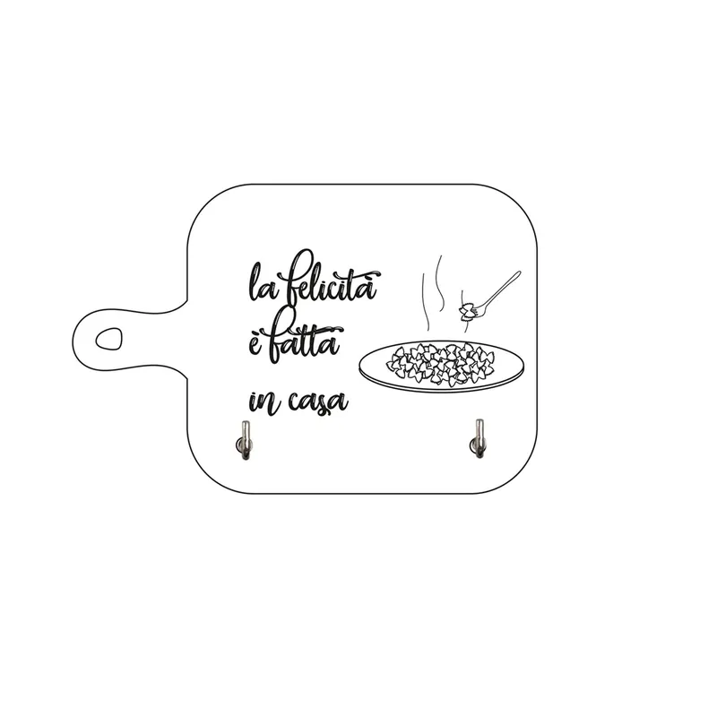 Koop Vandaag Gancio adesivo in mdf tagliere bianco con frase 8 x 12 cm