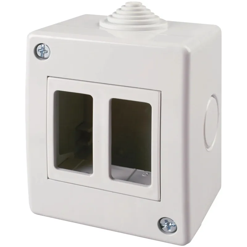 Contenitore da parete a 2 fori serie "Basic" IP40 grigio Rechtstreeks Van De Fabrikant