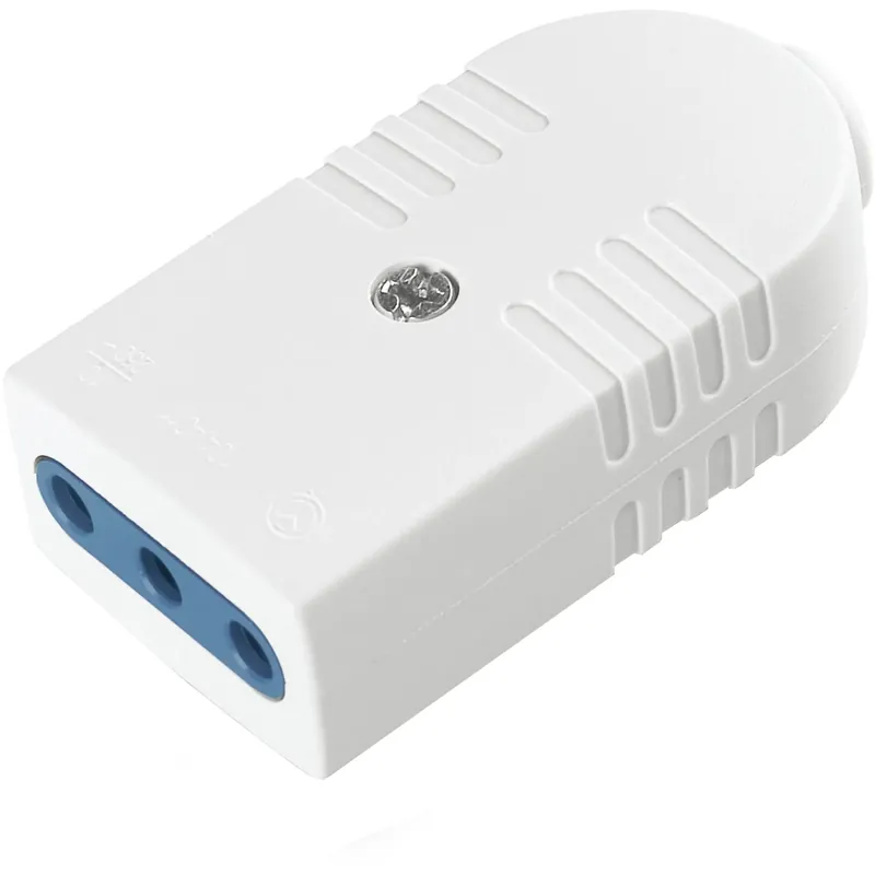 Presa elettrica 10 A 2P+T uscita cavo assiale bianca Fabrieksprijs