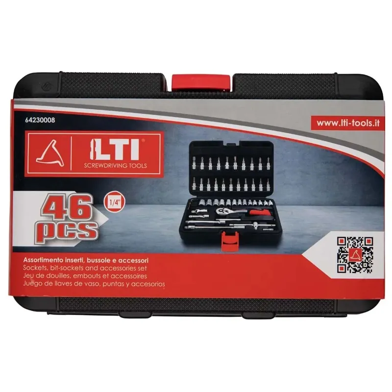 Fabrieksprijs Set chiavi a bussola e inserti 1/4" lti 46 pz