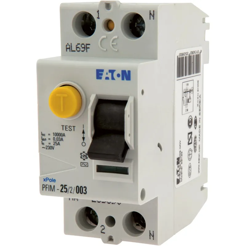 Aanbieding Interruttore differenziale 25A 2P 23 V sens. 30 mA 2 moduli DIN grigio