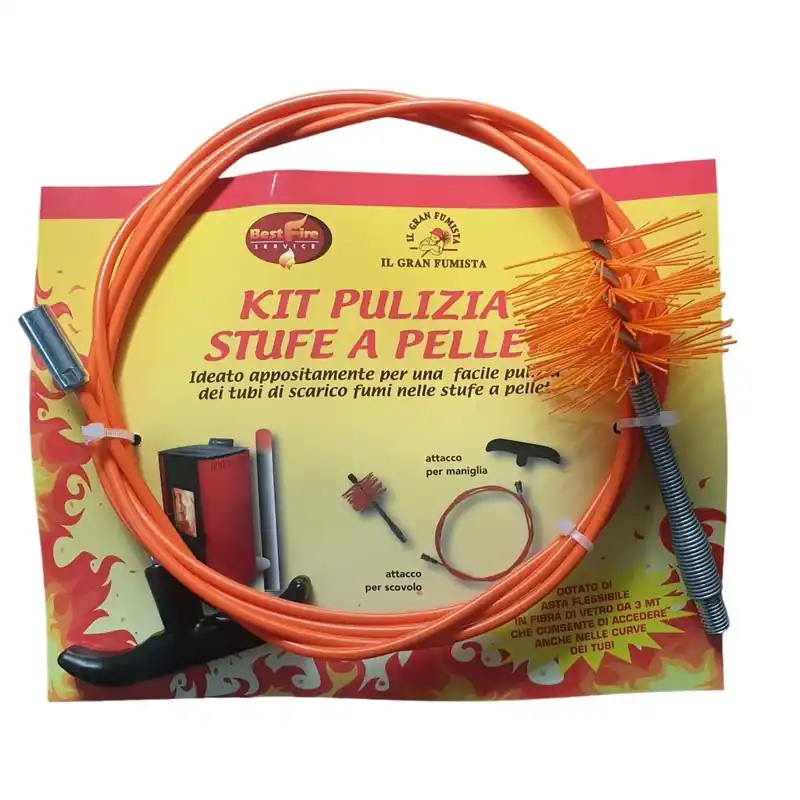 Uitverkoop Kit pulizia stufe a pellet con 2 scovoli