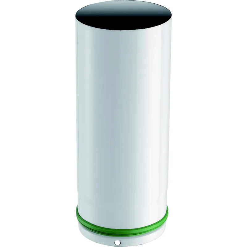 Seizoensaanbieding Tubo 25 cm in acciaio vetrificato porcellanato bianco Ø 100
