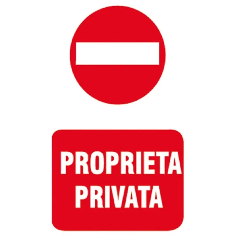 EcoTarga "Proprietà privata" 20 x 30 cm Laatste Versie