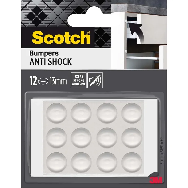 Paracolpi adesivo antiurto Scotch® Ø 13 mm trasparente Express Levering
