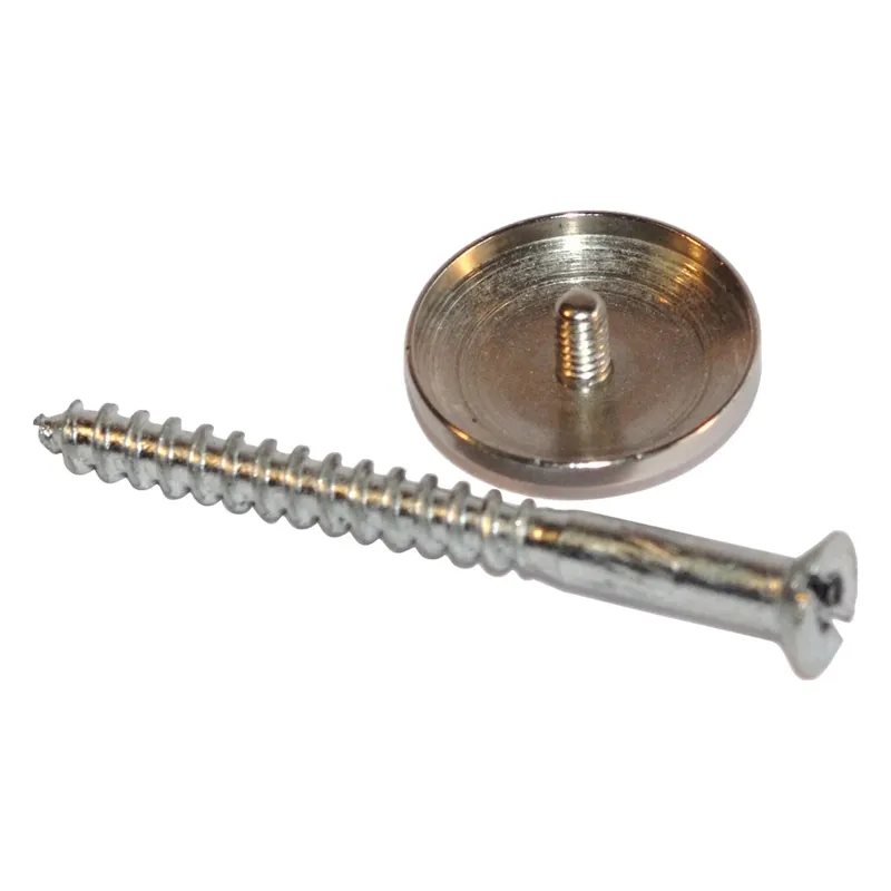 Vite per specchi in acciaio zincato con cappuccio 4,5 mm x 50 mm 4 pz Premium