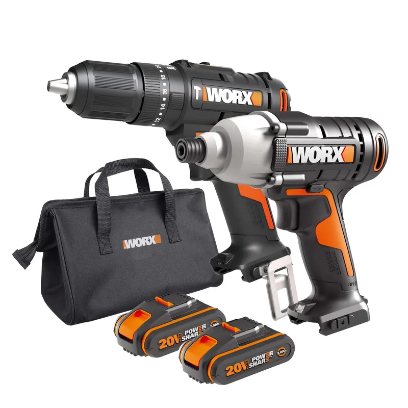 Superprijs Kit Trapano avvitatore ed avvitatore ad impulsi Combo Worx WX902