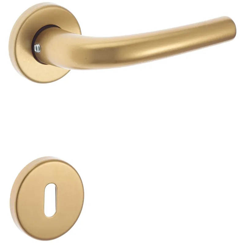 Favoriet Maniglia Uno alluminio con rosette e bocchette patent bronzata