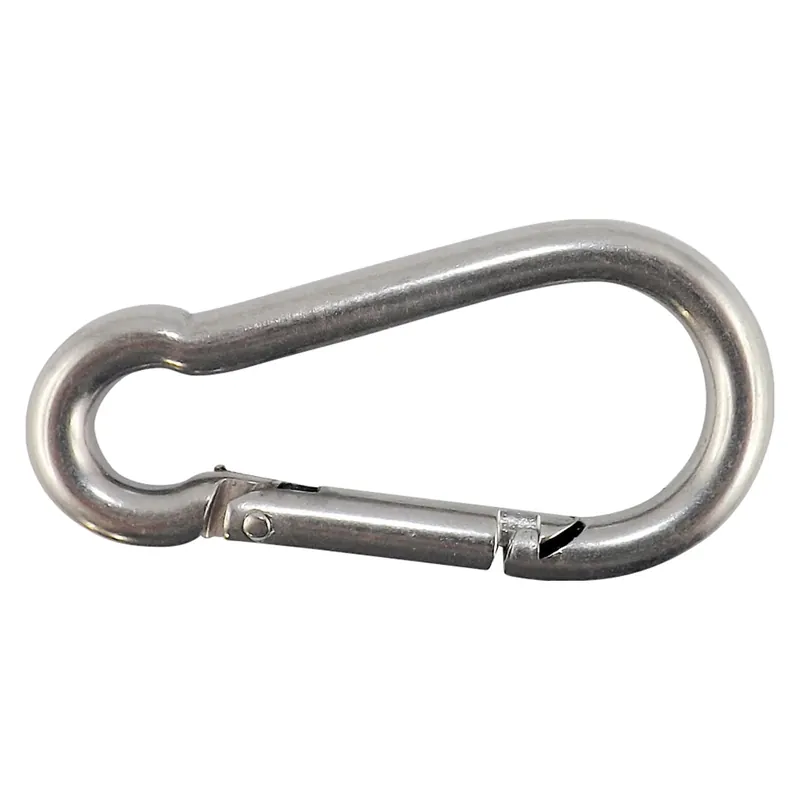 Moschettoni con molla in acciaio inox Ø 6 mm x 60 mm Tijdelijk Beschikbaar