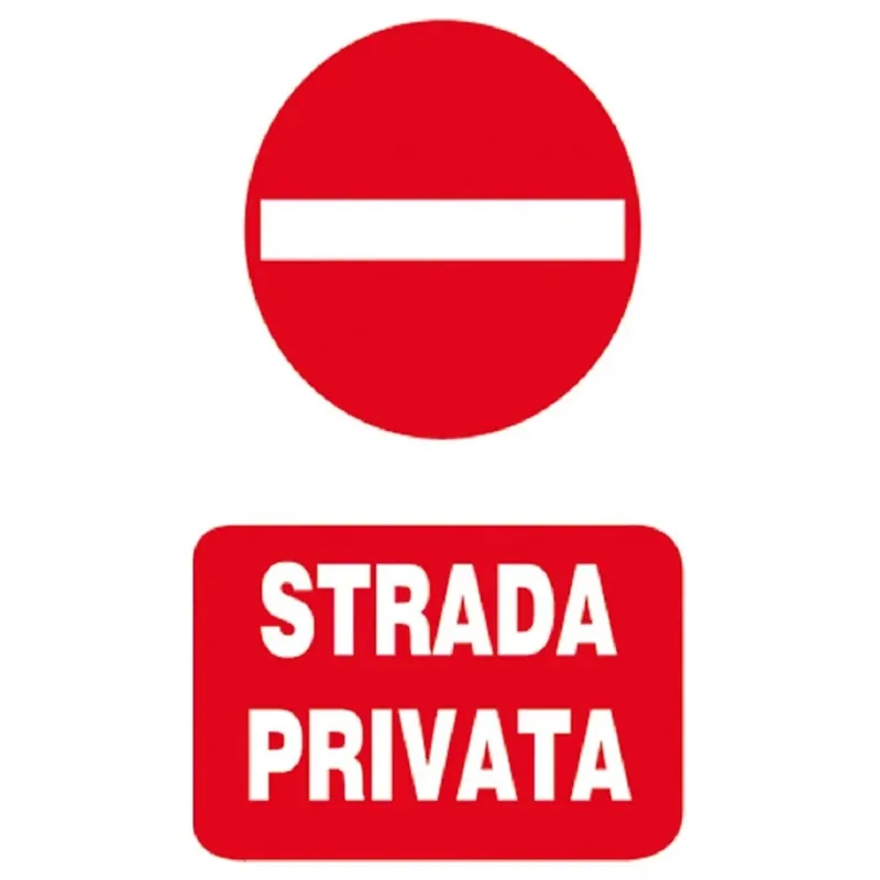 EcoTarga "Strada privata" 20 x 30 cm Op = Op
