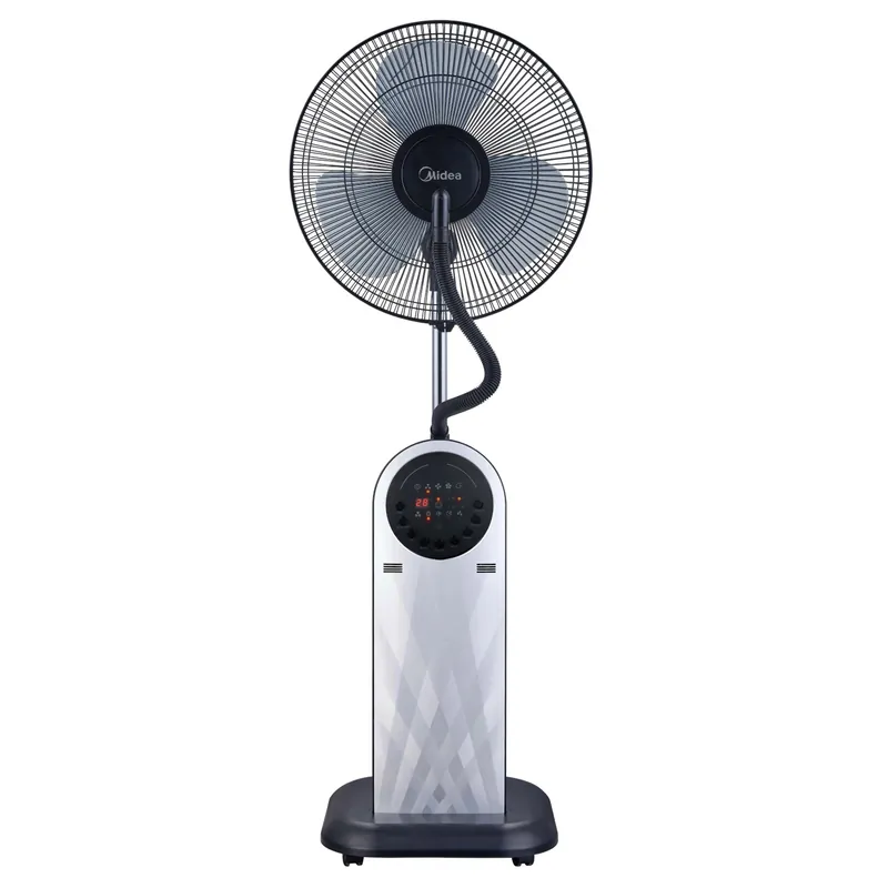 Ventilatore a piantana 3 pale Ø 40 cm grigio Weekendaanbieding