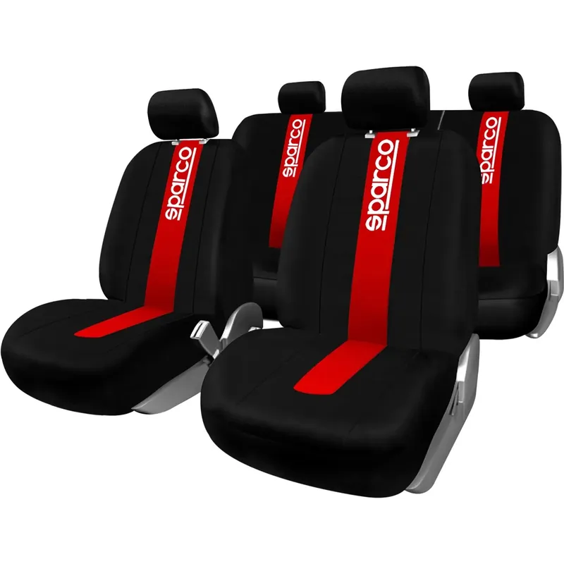 Coprisedili auto ContiClassic set completo 5 teste nero e rosso Beperkte Voorraad