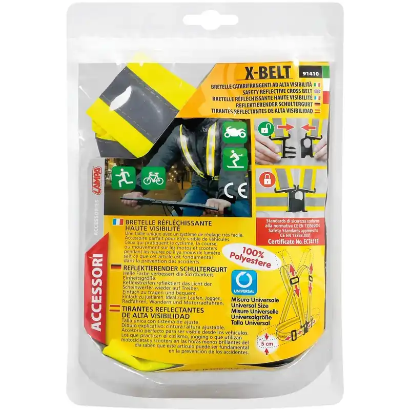 Bretelle catarifrangenti X-Belt giallo taglia unica Exclusieve Aanbieding