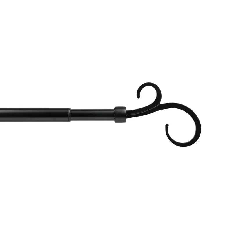 Bastone per tende Kit Riccio in metallo 120/210 x Ø 1,9/1,6 cm nero Direct Verzonden