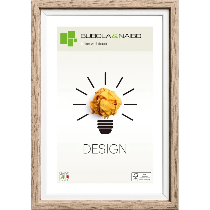Cornice legno Unika 13x18 cm rovere/bianco Koop Online