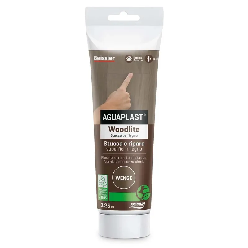 Stucco per legno Aguaplast Woolite pronto all‘uso wengé 125 ml Gecertificeerd