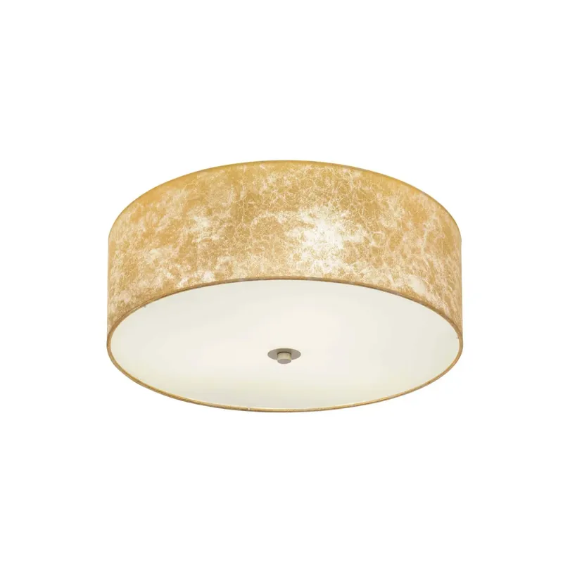 Direct Verzonden Plafoniera Eglo Viserbella Ø47xH19,5 acciaio tessuto oro