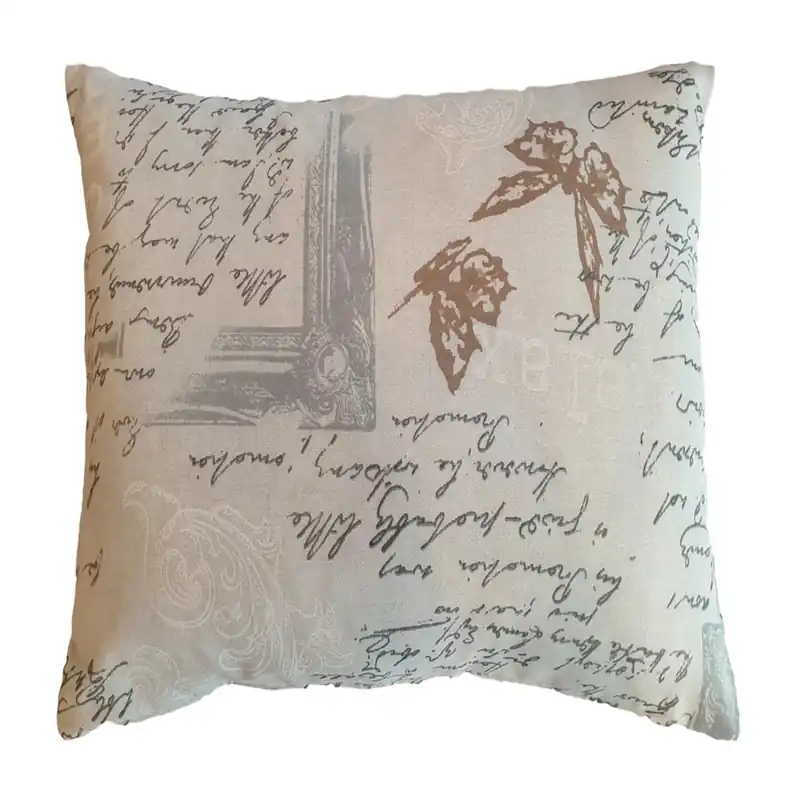 Cuscino arredo Poesia marrone 42 x 42 cm Gecertificeerd
