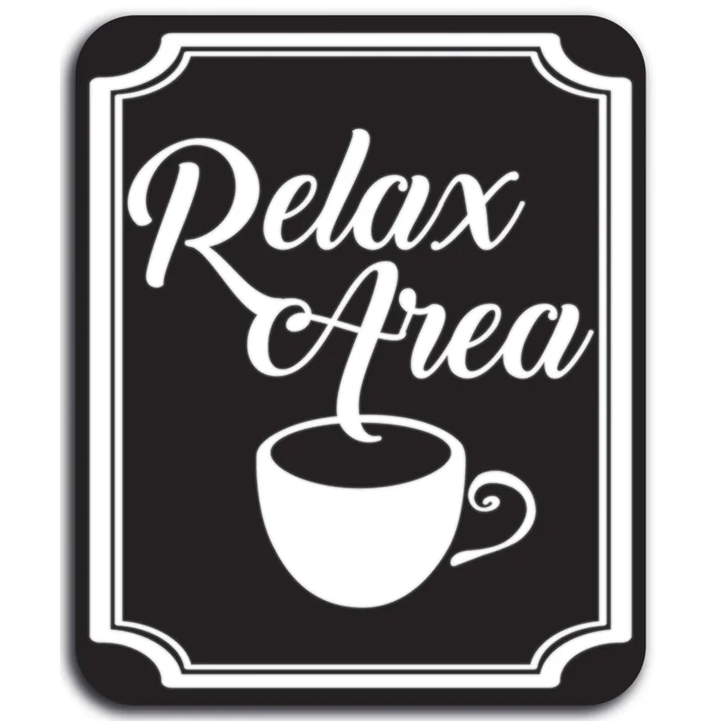 Direct Verzonden Targhetta in forex Relax old style 11x9 cm bianco e nero