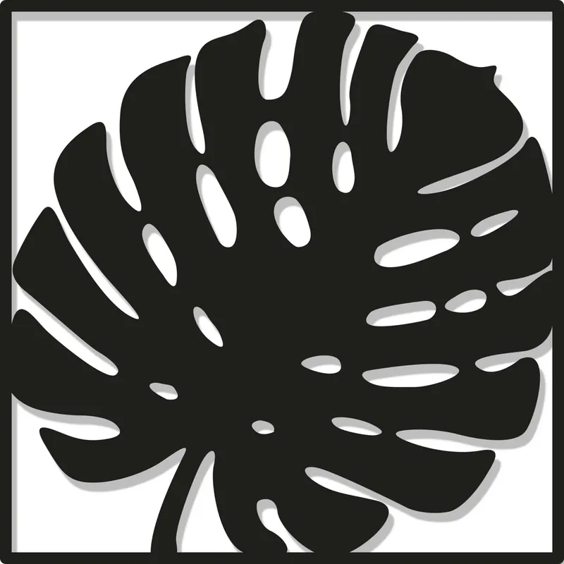 Sagoma in metallo Leaf 3 decorazione per parete 30x36 cm Must-Have