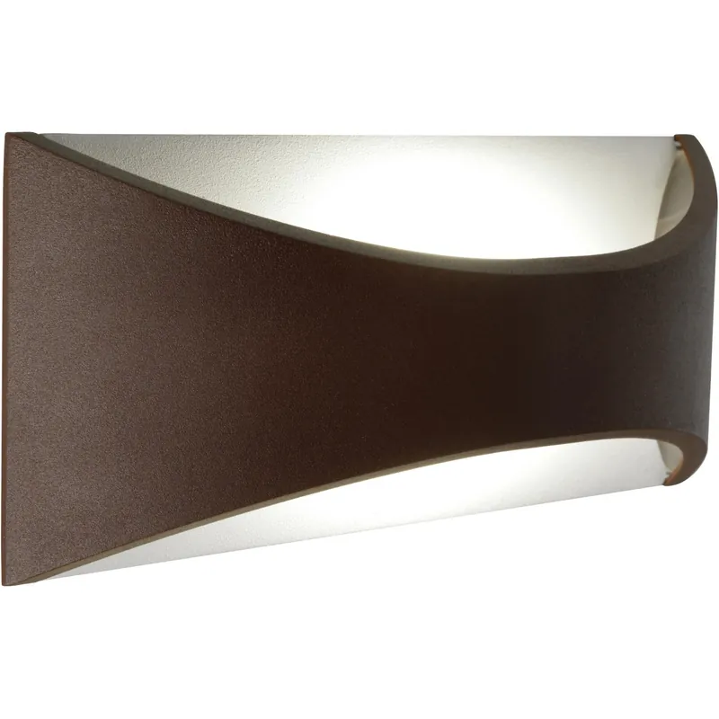 Express Levering Applique riflettente LED 12W linea Moon marrone 12 cm x 30 cm x 10 cm