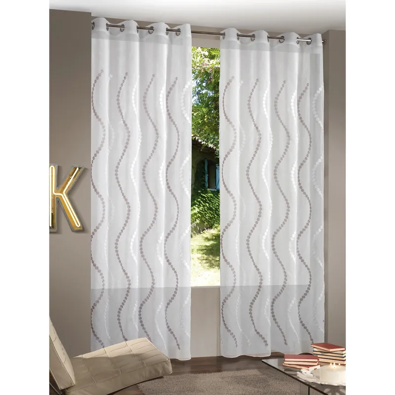 Exclusieve Aanbieding Tenda con anelli arredo Bolle 140x280 cm rosa