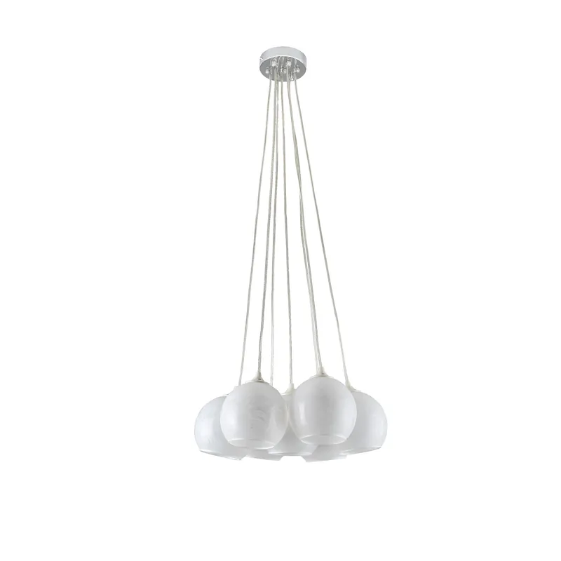 Lampadario a sospensione Follia 7 luci E27 da 72 W cromo Ø 48 cm Flitsaanbieding